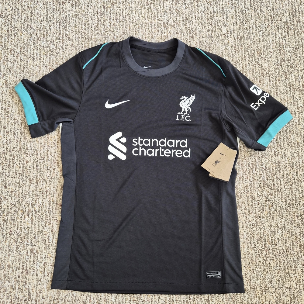 Nike Black and Teal LFC Away Jersey Mens Medium